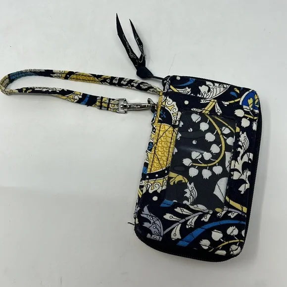 Vera Bradley Blue & Yellow Wristlet Wallet Excellent Condition - Picture 4 of 7